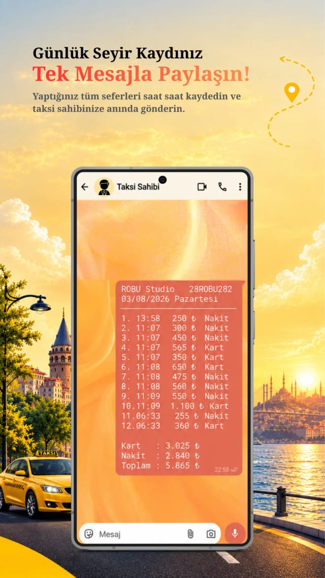 Share a trip log - over WhatsApp